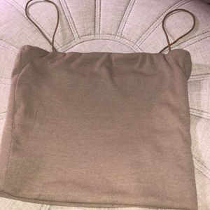 Cute tube top with small spaghetti straps!
